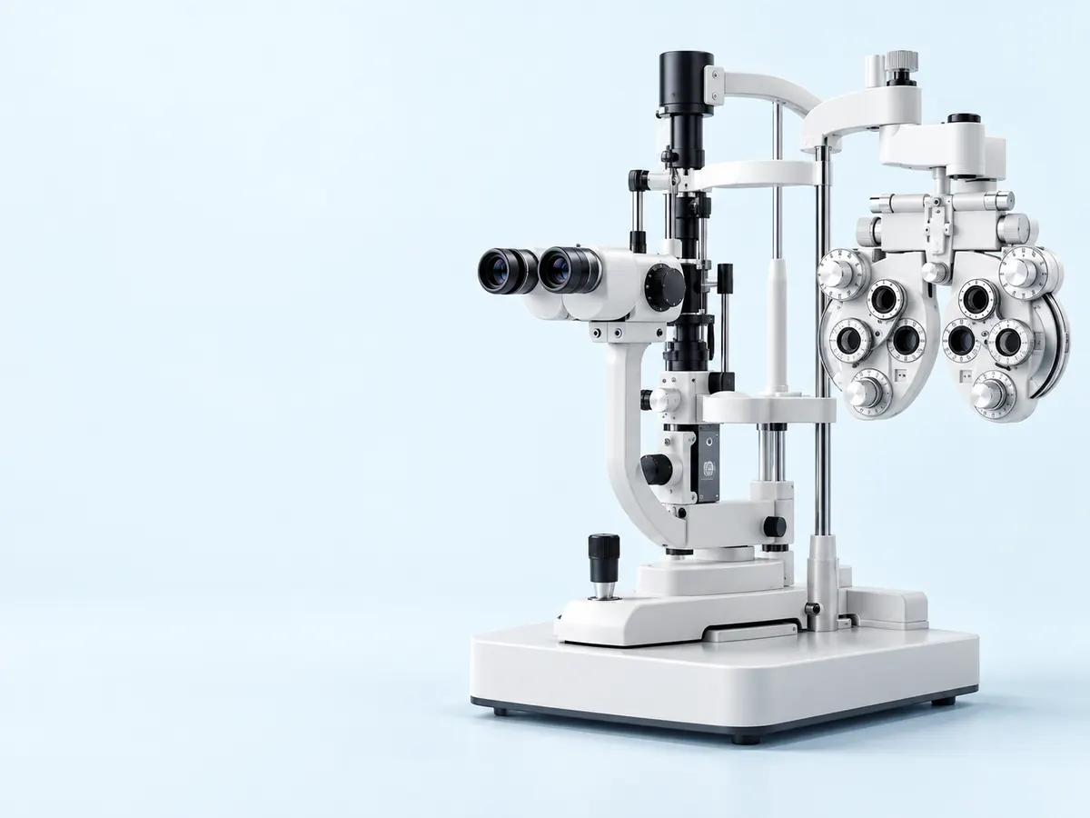 Equipamento moderno de exame de vista